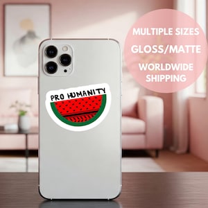 Autocollants militants pastèque Pro Palestine pour coque de téléphone, fin génocide, autocollants en vrac pour pare-chocs de voiture, décalcomanie drapeau de la Palestine pour ordinateur portable