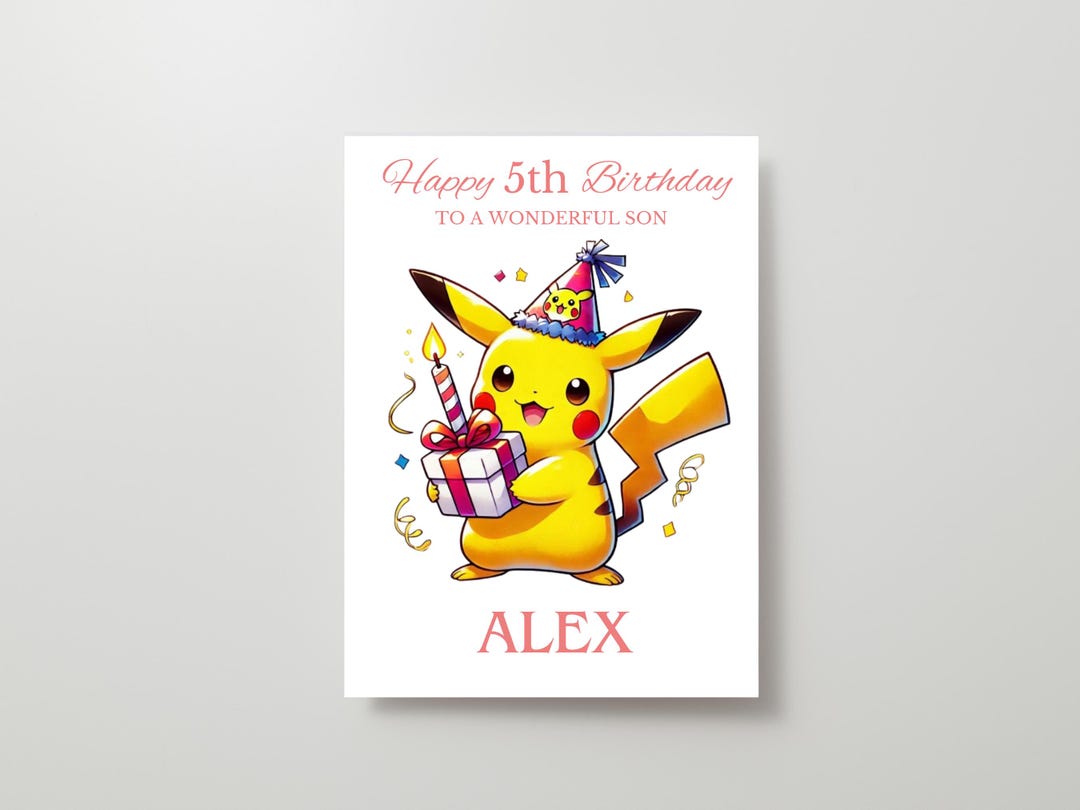 ピカチュウ HAPPY BIRTHDAY カード Happy birthday pikachu card - Etsy 日本