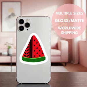 Pegatinas de sandía palestina para iPhone. Herencia palestina. Símbolo palestino. Calcomanía de vinilo Falasteen. Relleno de calcetín navideño gratis en Gaza.