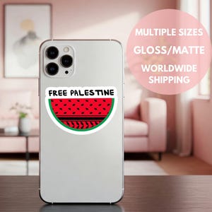 Autocollant pastèque pour coque de téléphone Palestine gratuit décalcomanie étanche Palestine pour pare-chocs de voiture symbole de la Palestine décalcomanie drapeau palestinien gratuit Gaza
