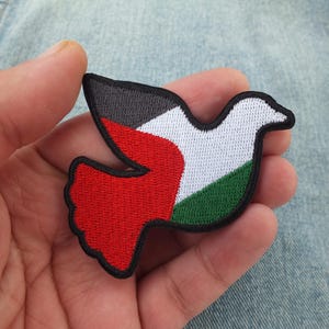 Palestine Iron On Patch - Subtle Protest Gift for Pro Palestinian Activist and Gaza Supporter - Keffiyeh Patch for Palestine