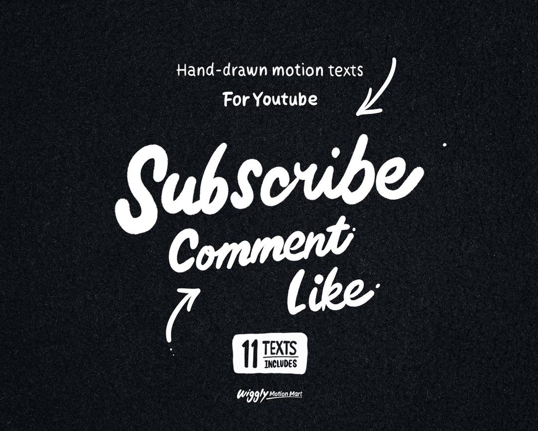 Subscribe Handwriten Handwritten Subscribe Animation – 11 Youtube Call to Action Texts (MOV ...
