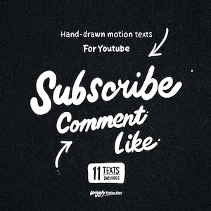 Handwritten Texts Animation – 11 Call to Actions | social media overlay | twitch alert | tiktok overlay