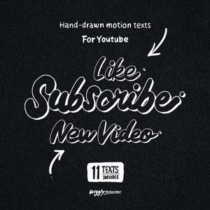 Subscribe Button Animation for YouTube – Video Overlay Template for Content Creators (Outline Text)