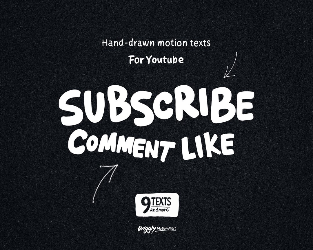 Animated Youtube Subscribe Text – Hand-drawn Call to Action (MOV/MP4 ...