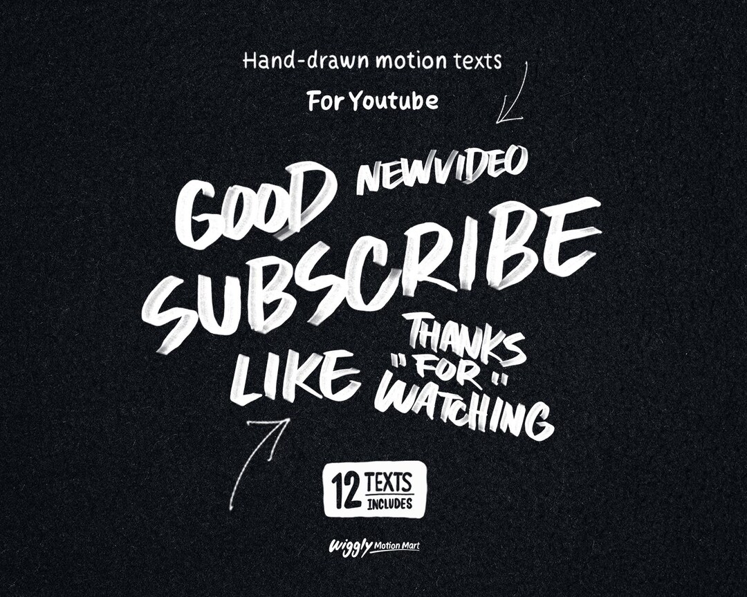 Youtube End Screen Animation – Subscribe & Thanks for Watching / Hand ...