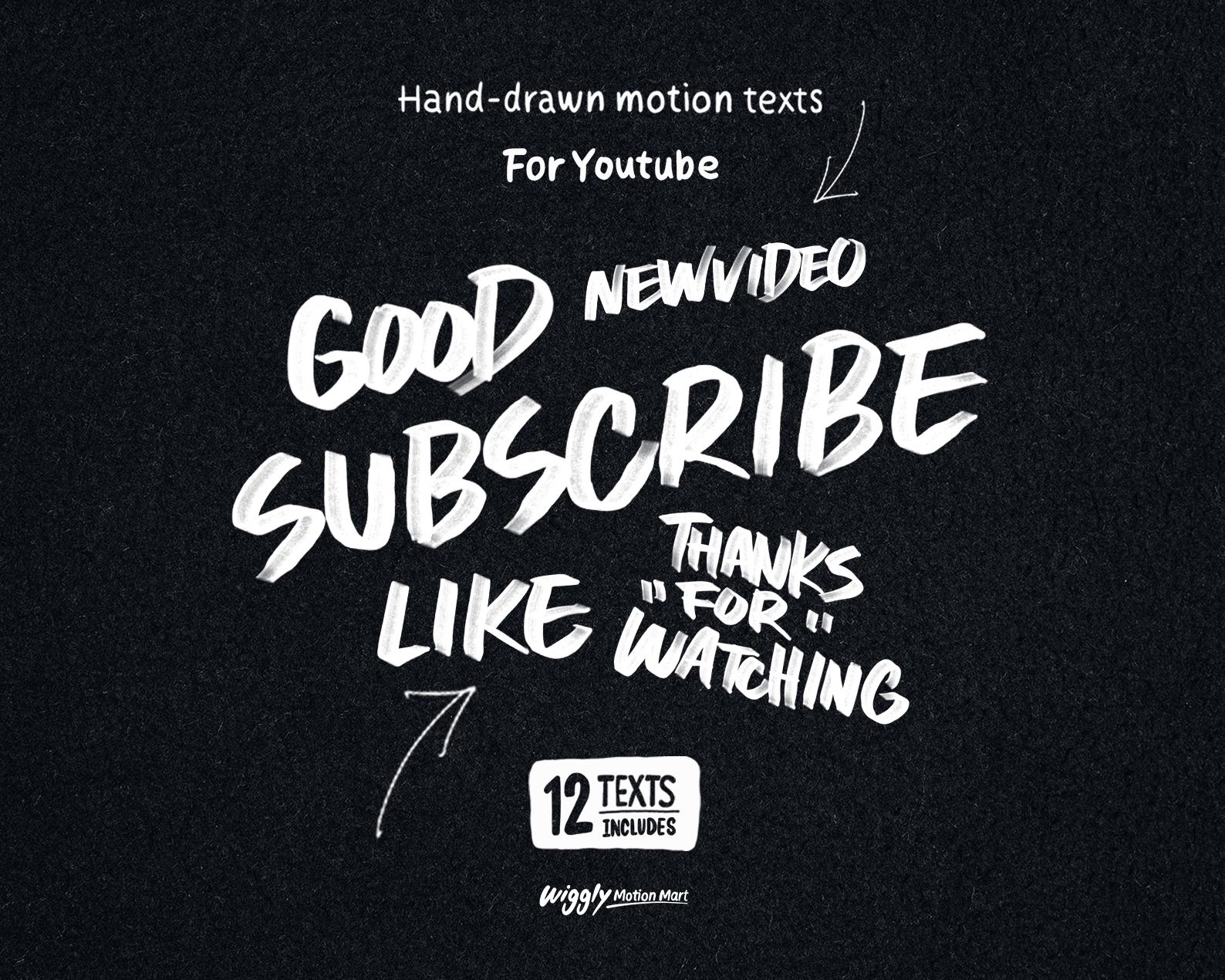 Youtube End Screen Animation – Subscribe & Thanks for Watching / Hand ...