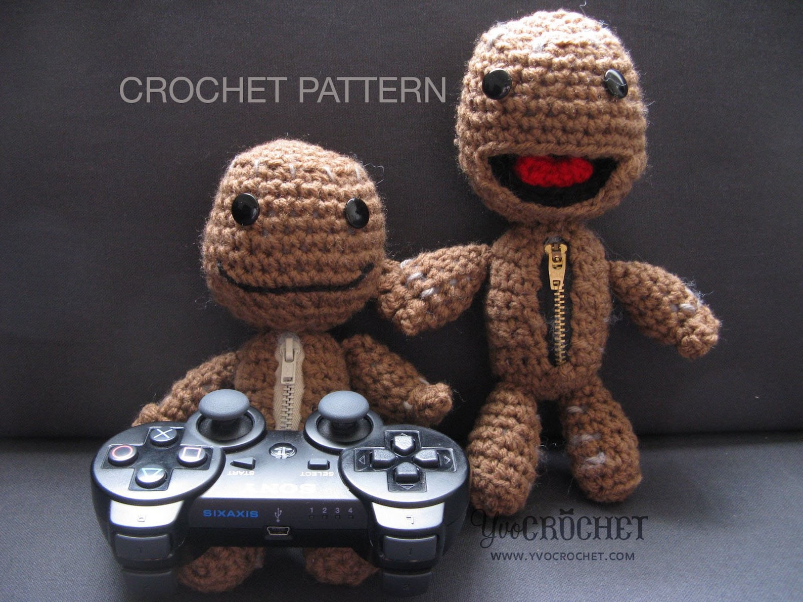 Sackboy Crochet Patterns (open & Closed Mouth) - Etsy