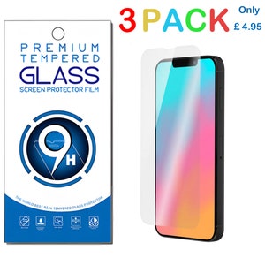 Set van 3 iPhone 16 15 14 13 12 11 Pro Max XR X XS MAX SE2 screenprotector Gorilla gehard glas