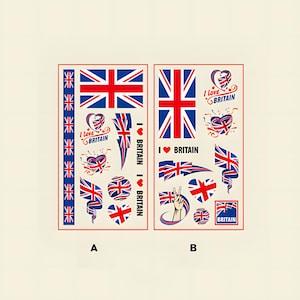 2PCS Waterproof Country Flag Tattoos - Temporary Stickers for Sports & Events