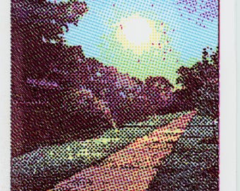 Impresión fotográfica Cricut CMYK de acera y amanecer