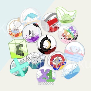 Kleine, bunte Boy Group Bubble Lightstick - KPOP Lichter - Sticker Vinyl Waterproof, Stray Kids & andere Boygroups / K-Pop Shop / SKZ