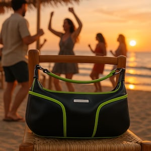 Women&#39;s bag, leather bag, hanging bag, handbag, small bag with short handle, women&#39;s leather bag, shoulder bag, zipper closure