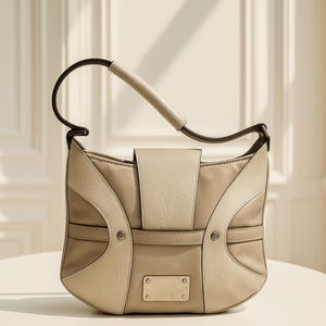 Beige leather bag, women&#39;s bag, small women&#39;s bag, flap bag, hanging bag, shoulder bag, beige bag, bag