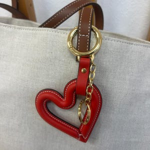 Purse charm, purse charm, heart pendant, leather pendant keychain, purse charm, handmade leather charm, mother&#39;s day gift,