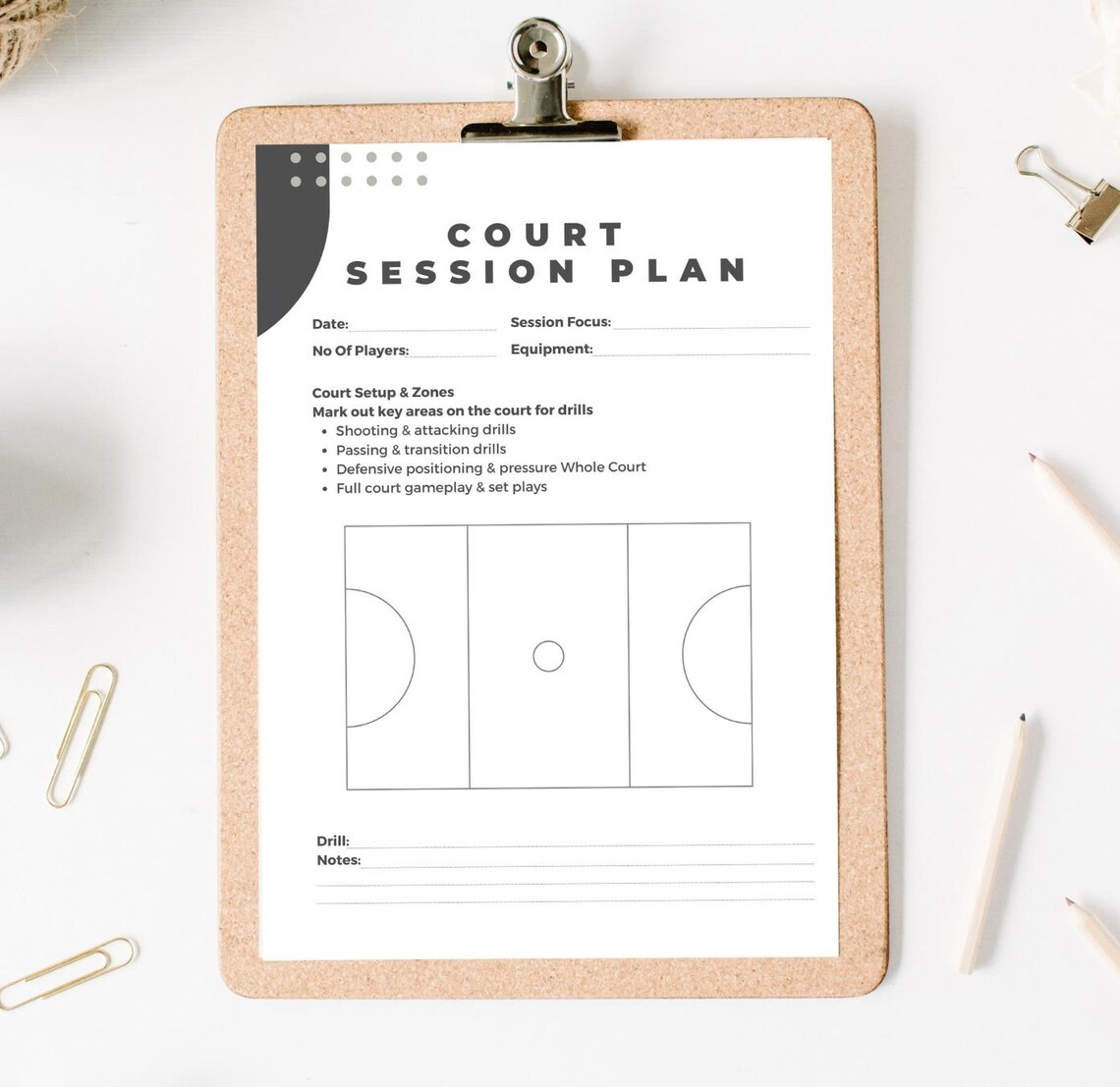 Netball Training Plan Template | Printable Training Worksheets! White ...