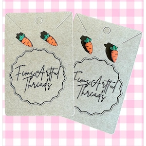 Handmade Carrot Stud Earrings: Easter Spring Jewelry
