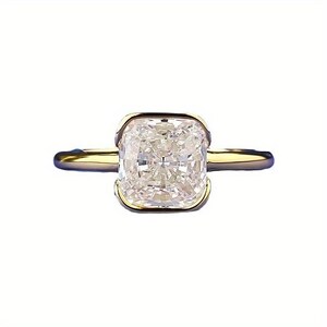 Radiant Moissanite Diamond Ring, Anniversary Ring, Luxury Ring, Gift For Love, Engagement Ring, Wedding Ring, SIlver Ring