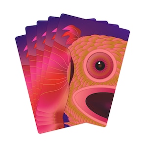 Cartes de poker, poissons colorés avec illustration « Quelque chose de louche » par Margaret Holden - Design original et amusant pour adultes et enfants