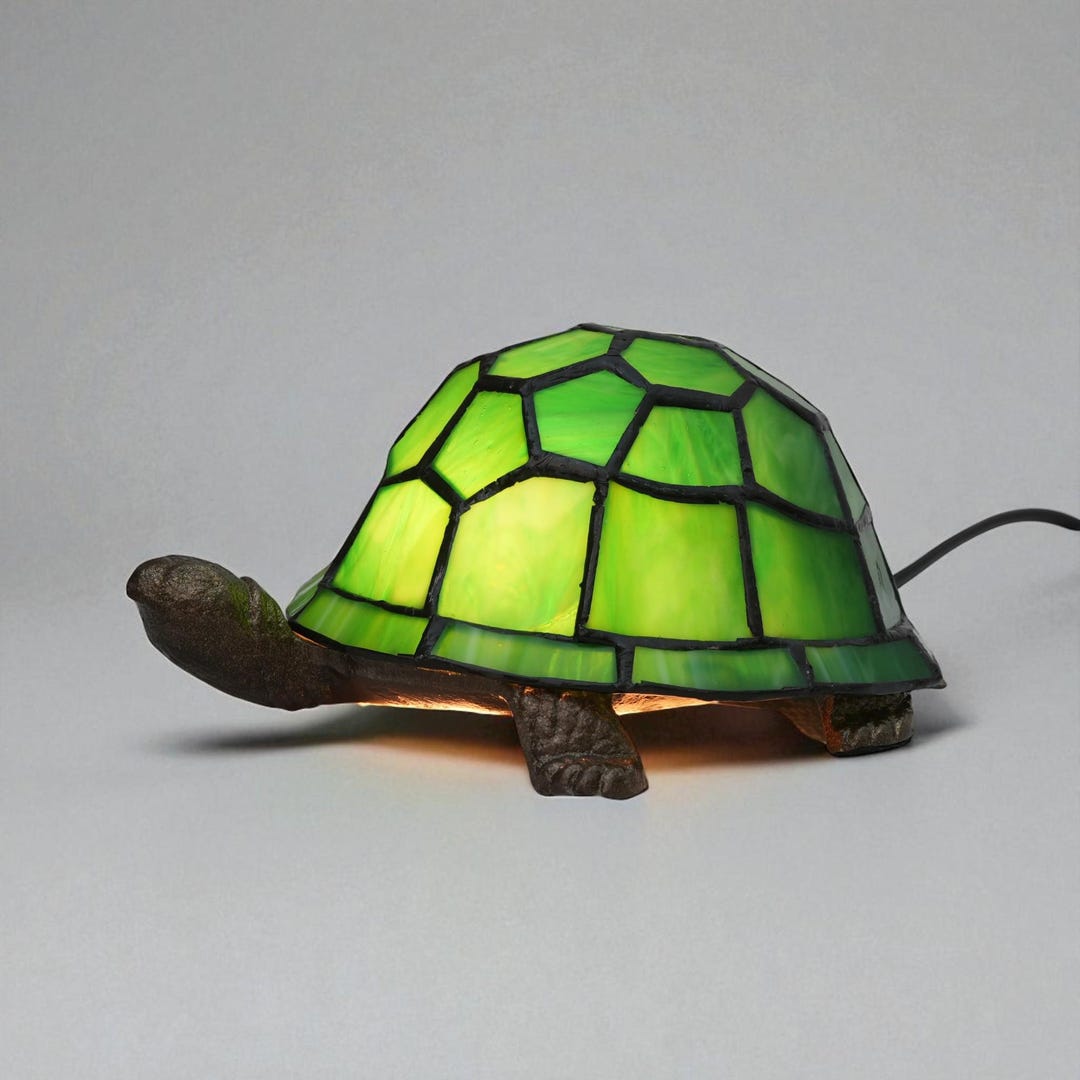 Turtle Lamp Turtle Tiffany Table Lamp, Handmade Animal Lighting, Unique Home Decor ...