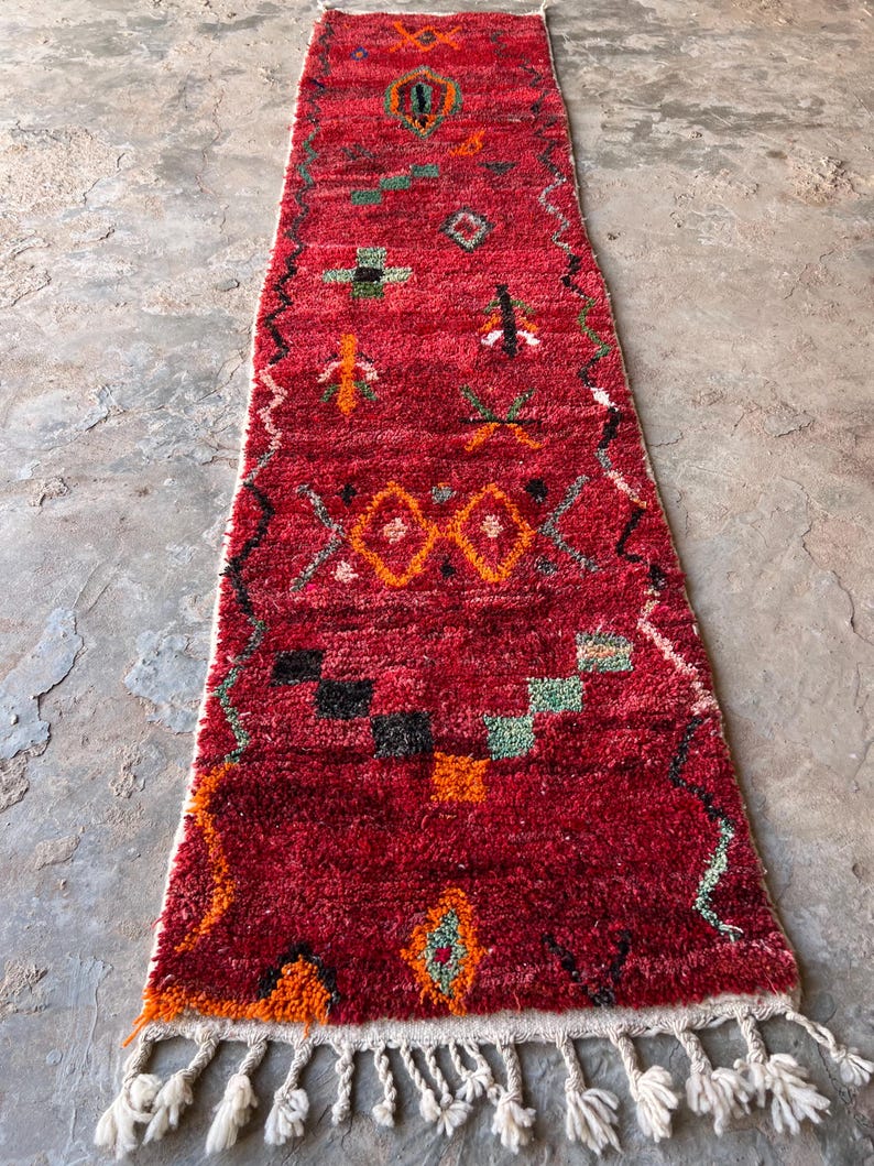 Runner Rugs Riyadh Fabulous Runner, Handmade Moroccan Rug for Hallway and Entryways, Wool ...