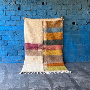 Stunning Moroccan Colorful rug, Handmade Berber wool rug, Authentic area rug, Tapis berbere coloré, Large area rug, Teppich, Bohemian 9x12ft