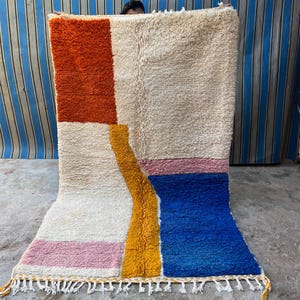 Gorgeous Moroccan Colorful rug, Handmade Berber wool rug, Authentic area rug, Tapis berbere coloré, Large area rug, Teppich, Bohemian 9x12ft