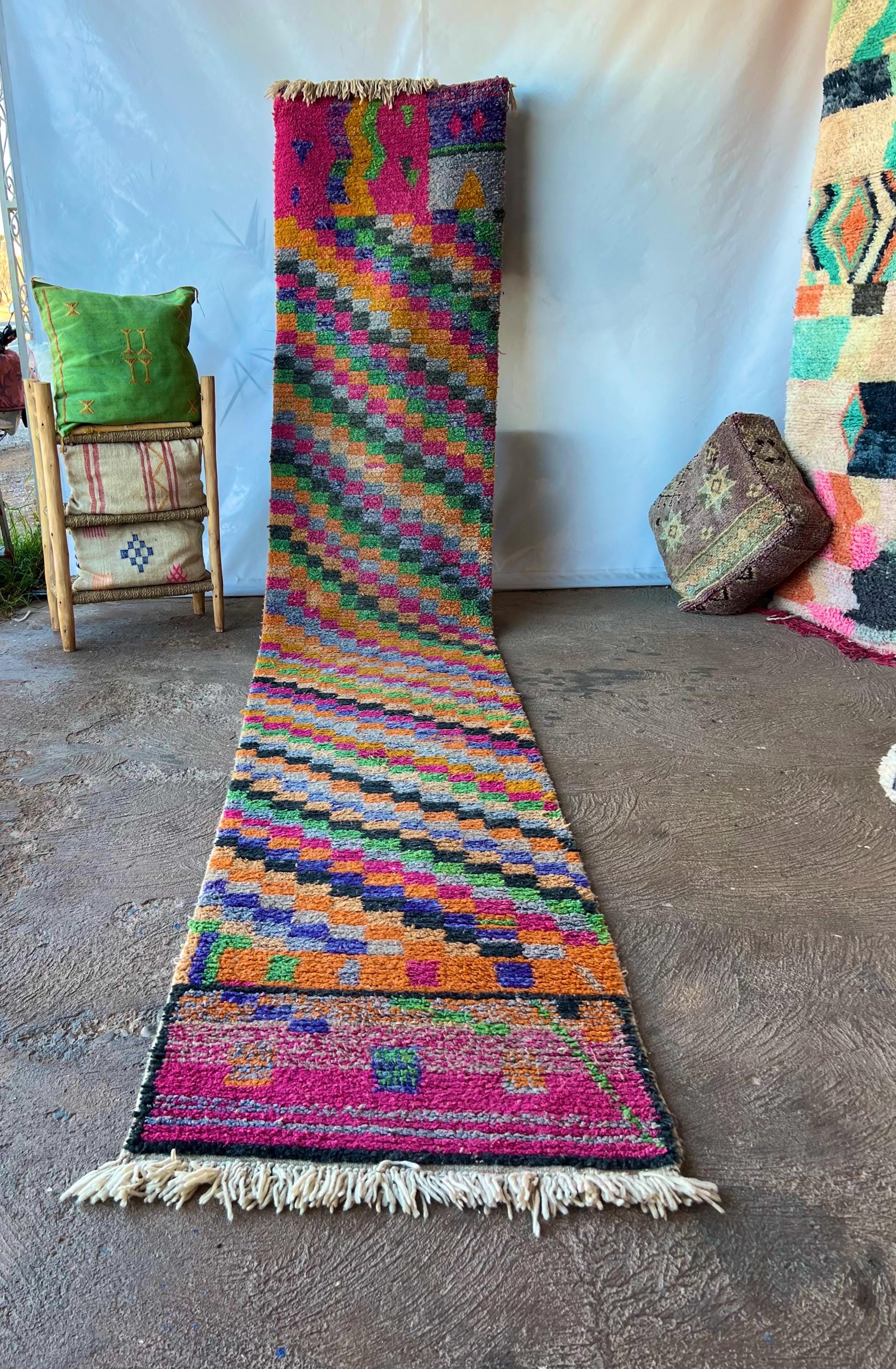 Gorgeous Colorful Runner, Handmade Moroccan Rug for Hallway and ...