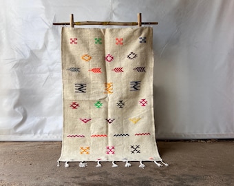 Tapete Kilim Marroquino Fabuloso, Tapete Berber Flatweave, Tapete Marroquino Bordado Grande, Tapete Kilim Autêntico, Tapete de Tamanho e Cor Personalizados, 9 x 12 pés