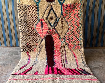 Colorful Moroccan rug, Handmade Berber wool rug, Authentic area rug, Tapis berbere coloré, Large area rug, Soft Boujaad rug, Teppich, 9x12ft