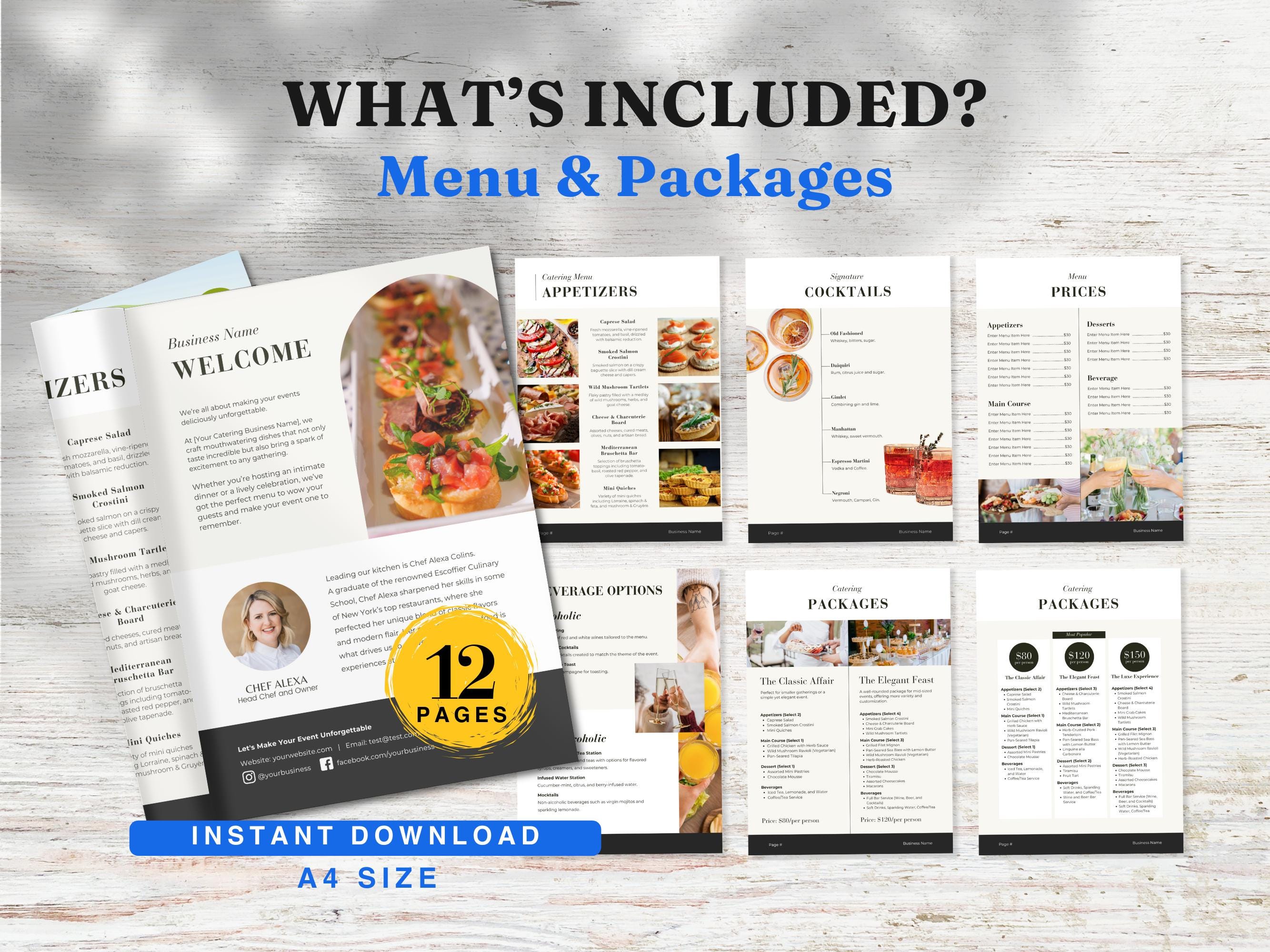 catering order bundle, catering template, editable... Ultimate Catering Business Bundle, Catering Services Contract Agreement ...