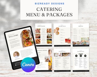 Catering Menu Price Guide Template Canva, Editable Event Catering Catalog, Wedding Catering Charcuterie Menu, Catering Contract Templates