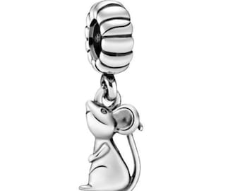 Pandora Maus Charm Fit für Pandora Armband, 100% echte 925 Sterling Silber Charm, beste Geschenke, Weihnachtsgeschenk, Halloween Geschenk