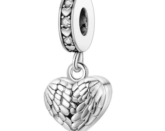 Schutzengel Flügel Anhänger - 925 Sterling Silber Anhänger für Armband - Geschenk für Sie - Weihnachtsgeschenk - Geburtstagsgeschenk