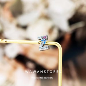 Abalorio de plata de ley compatible con Pandora con letra Z y dije de mariposa, joyería DIY para collar, pulsera, idea de regalo personalizada
