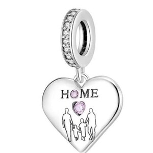 Pandora Happy Family Charm , Silver 925 Charm For Bracelet, Fit For Pandora Bracelet , Mother Gift , Sister Gift , Gift For Her