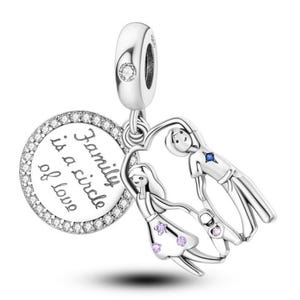 Pandora Circle Of Love Charm - 925 Sterling Silver Charm For Pandora Bracelet - Gift For Her - Christmas Gift - Birthday Gift