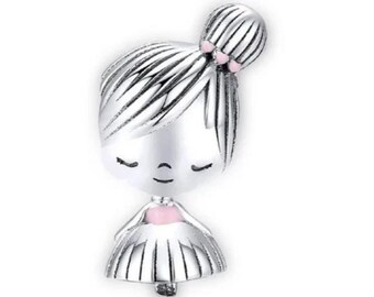 Pandora Kleines Mädchen Charme, Silber 925 Charme für Armband, passen für Armband, Mutter Geschenk, Schwester Geschenk, Geschenk für sie