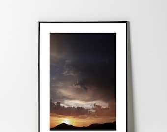 Moody Sunset Sky – Stormy Cloudscape Wall Art