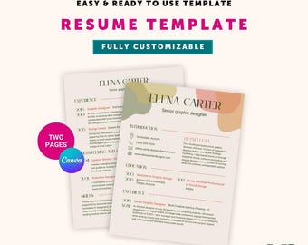 Editable Canva Resume Template