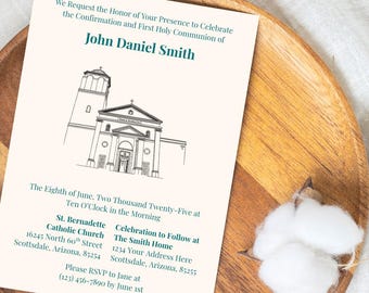 Confirmation and First Holy Communion Invitation for St. Bernadette Catholic Church