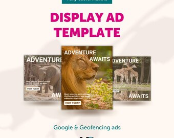 Editable Canva Zoo Google and Geofencing Display Ad Template