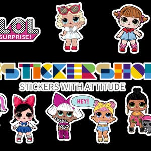 L.O.L サプライズ バンドル: トップ アニメ ステッカー デザイン、高品質 PNG、究極のアニメ ステッカー コレクション