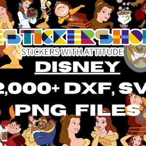 12,000+ PNG, DXF, SVG Files Disney Characters Bundle: Top Anime Sticker Designs, High-Quality PNGs, Ultimate Anime Sticker Collection