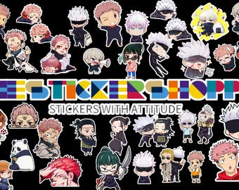 Jujutsu Kaizen Bundle: Top Anime Sticker Designs, High-Quality PNGs, Ultimate Anime Sticker Collection