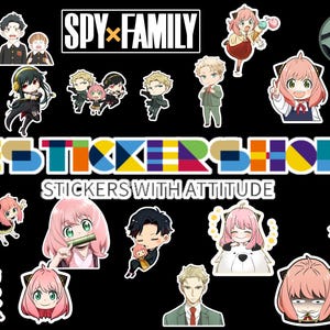 SpyXFamily Bundle: Top Anime Sticker Designs, High-Quality PNGs, Ultimate Anime Sticker Collection