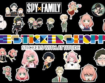 SpyXFamily Bundle: Top Anime Sticker Designs, High-Quality PNGs, Ultimate Anime Sticker Collection