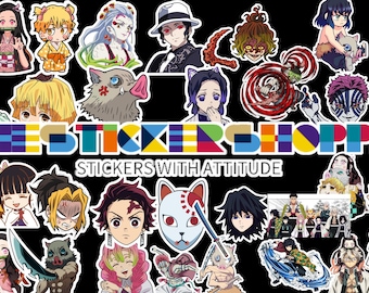 Demon Slayer Bundle: Top Anime Sticker Designs, High-Quality PNGs, Ultimate Anime Sticker Collection