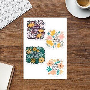 Flower Quotes 1 - Sticker sheet