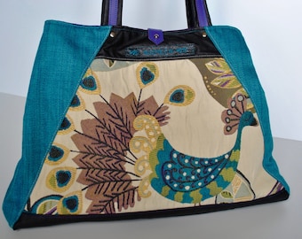 Erweiterbar Tragetasche Pfau Design
